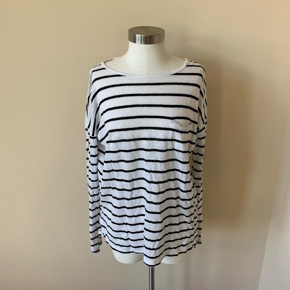Vince stripe drop shoulder pocket tee #6491 - Picture 2 of 6